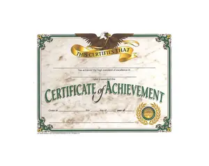 Certificate of Achievement, 8.5" x 11" - Pack of 30
