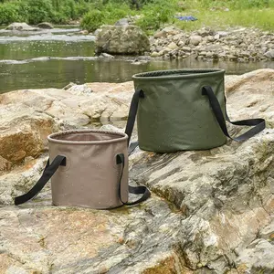 Outdoor camping folding bucket Multifunctional large-capacity portable fishing bucket Storage retractable car storage bucket canopy tent Camouflage Cape Sleeping Bag