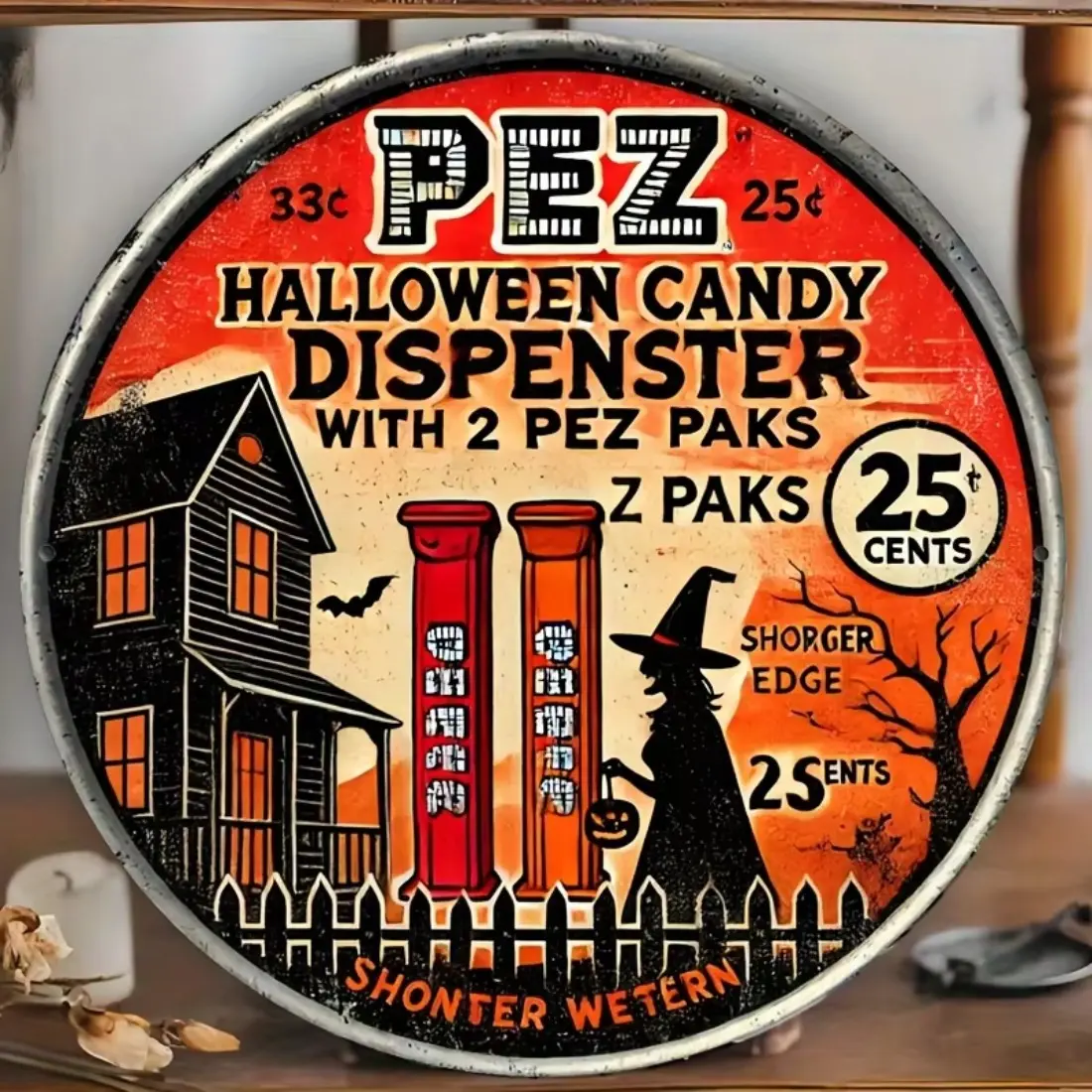 Vintage Halloween Aluminum Candy Dispenser, Perfect for Parties Bars Restaurants Offices, Halloween Decoration Supplies