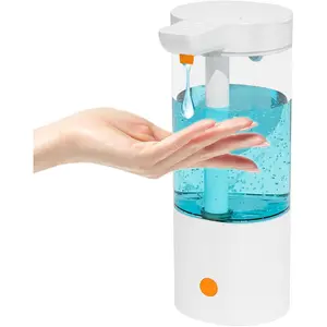 Liquid Soap Dispenser Touchless, USB Hand Soap Dispenser, 4-, 13.5oz/400mL Wall for Dish Soap-Orange
