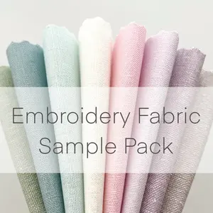 Embroidery fabric Sample Pack, cotton-linen blend embroidery cloth