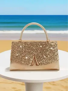 Glam glitter evening clutch you need for formal occasions! Designed with stunning V‑shape metal decor and large capacity, this stylish bag fits wedding, party and dinner. It also works as a delicate gift for birthdays and Valentine’s Day.