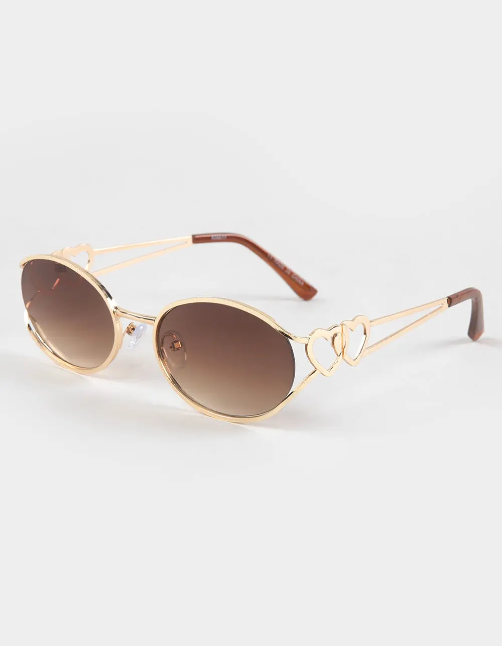 RSQ  Womens Oval Metal Sunglasses, Gold