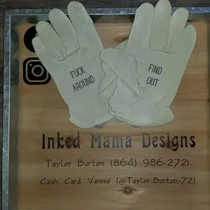 Harley riding pigskin leather gloves