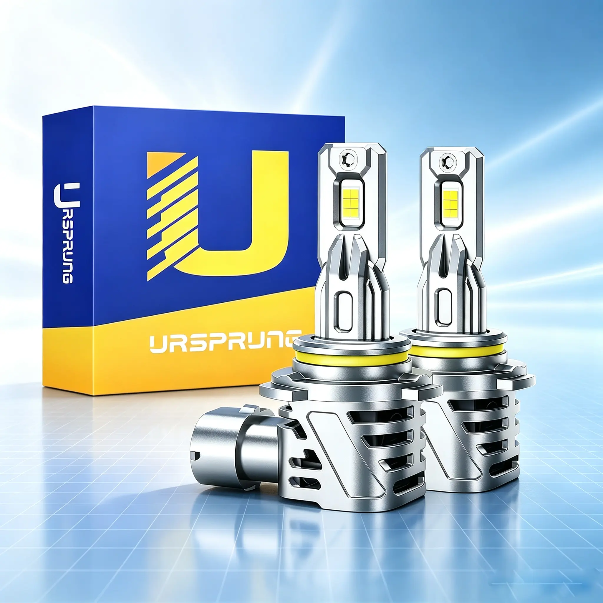 Toolupgrade Ursprung 2026 Newest‑Gen 9012 HIR2 LED Headlight Bulbs, 13 Times Brighter 6500K Cool White, Canbus Ready Real Plug‑and‑Play 9012 LED Lights, 10‑Year Service Life, Direct Halogen Lamp Replacement for Vehicles