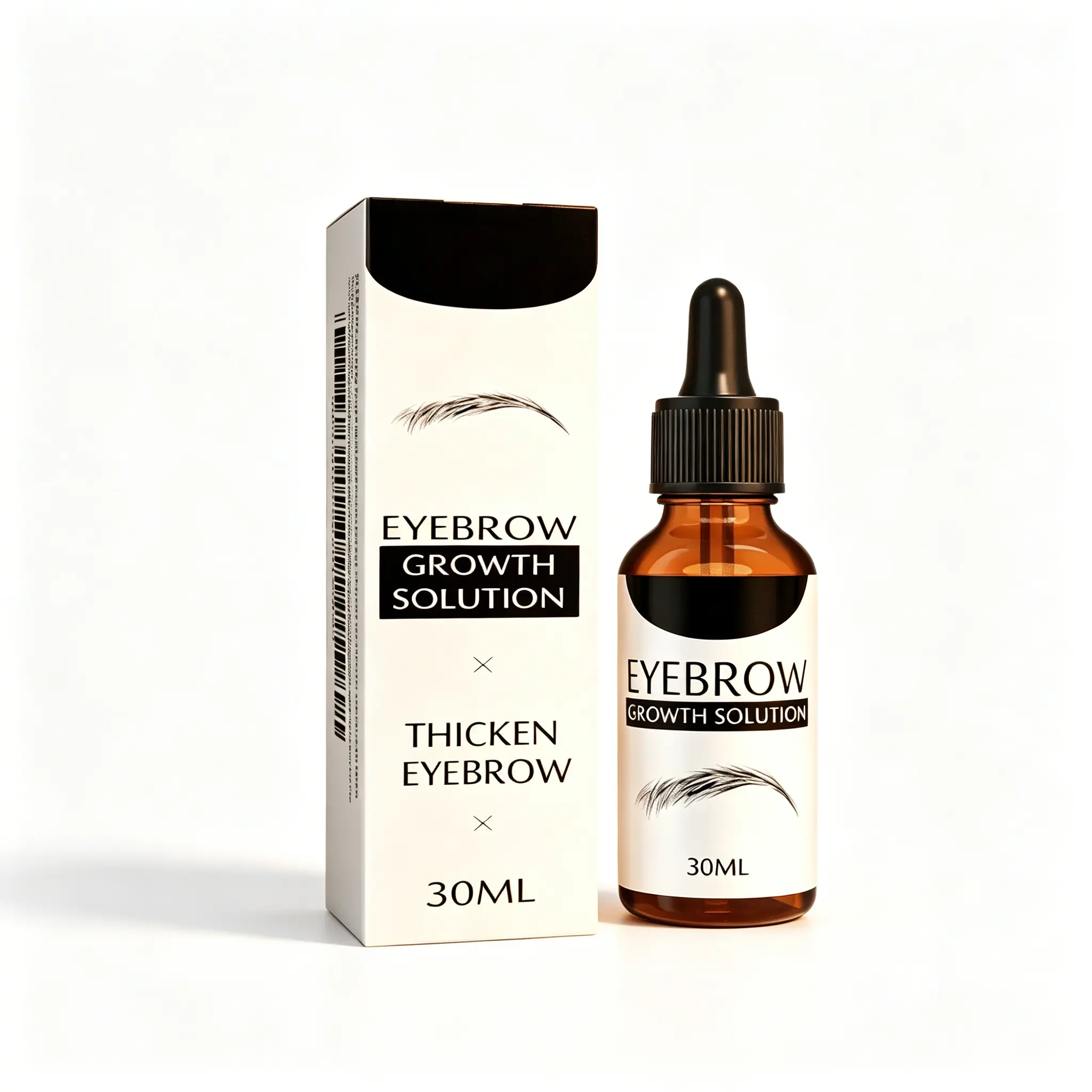 Thicker, Fuller Eyebrows in Weeks – Eyebrow Growth Solution 30ml – Helps Grow Sparse Brows, Fills Patchy Areas & Darkens Strands – Natural Hair Growth Serum – Daily Brow Care