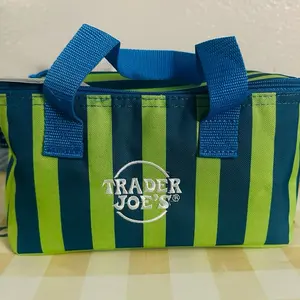 Trader Joe's Mini Striped Green Lunch Bag
