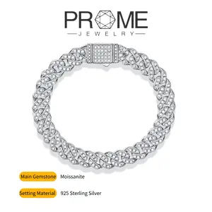 （J028）S925 Silver Bracelet Synthetic Moissanite: Modern Elegance for the Discerning and Devout