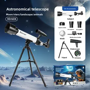 Portable Kids Astronomical Telescope, HD Viewing Star & Moon Scope for Outdoor Camping, Early Educational Science Learning Toy, Ideal Gift for Students Birthday Holiday STEM Activities