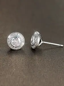 Classic Fashion Simple Round Zircon Stud Earrings, Unisex Couple Jewelry for Parties & Daily Wear, Unique Design for Men Women, High Quality Earrings Studs Earrings