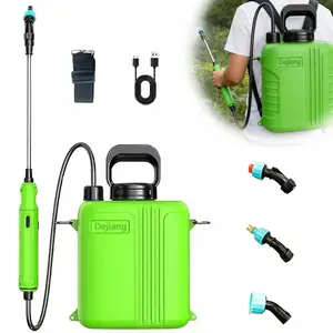 Backpack sprayer, equipped with 3 nozzles, adjustable pressure, battery-powered, rechargeable garden sprayer, suitable for lawns, yards, and pest control