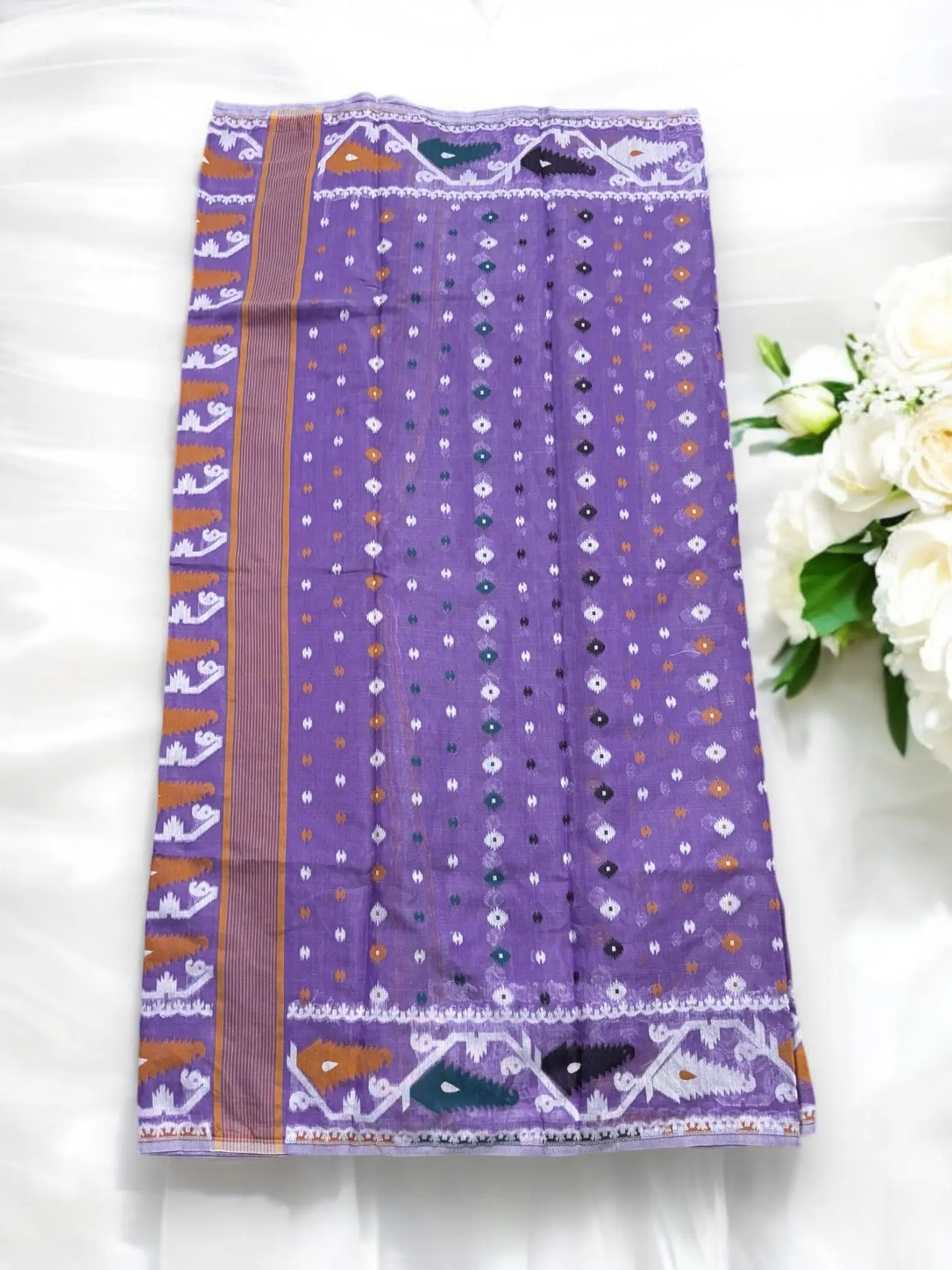 Traditional Dhakai Jamdani Saree For Ethnic Look - Indian Ethnic Wear for Women-07