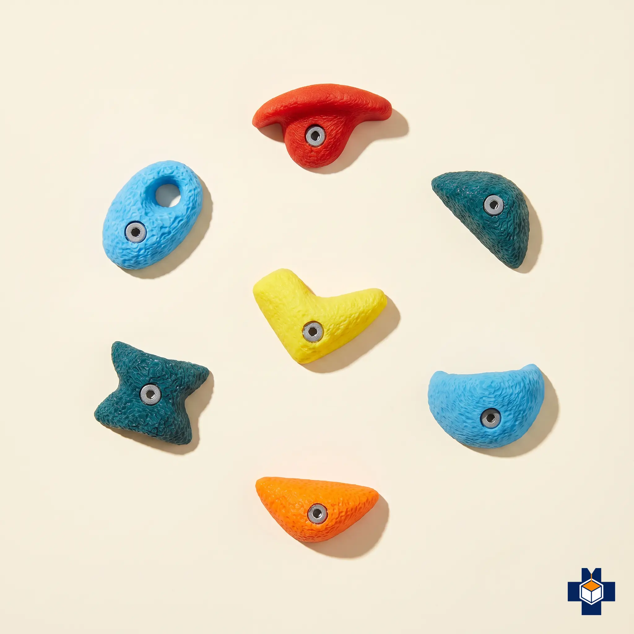 3D Printed Rock Climbing Fridge Magnets, Bouldering Hold Set | GRIPZ