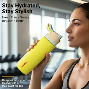 Owala 32oz Premium Insulated Water Bottle - Compact Design, Versatile Use, User-Friendly, Double-Wall Vacuum Insulation, Leak-Proof, Stylish Pattern, Portable Drinkware, Flasks, Tumbler Mug, Ideal for Everyday Use - Bottled tiktokshopspringglowup