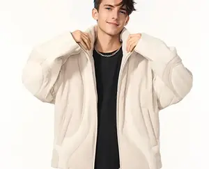 Beige FlexGuard Shell: MotionFit Down Jacket（White）