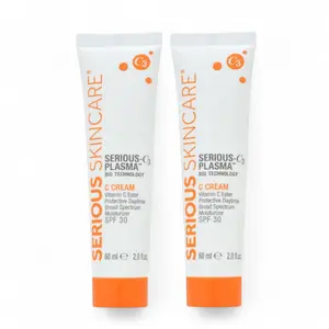 Serious Skincare, C3 C Cream DUO, Daily Moisturizer with Vitamin C Esters & Peptides, Brightening & Hydrating Skincare Set