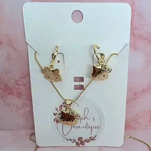 Kitty Necklace & Earring Set