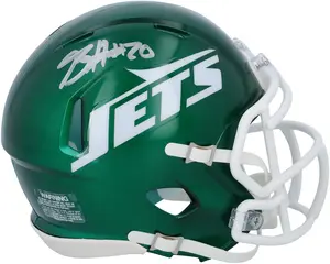 Breece Hall New York Jets Autographed 2024 Speed Mini Helmet - Fanatics Authentic Certified