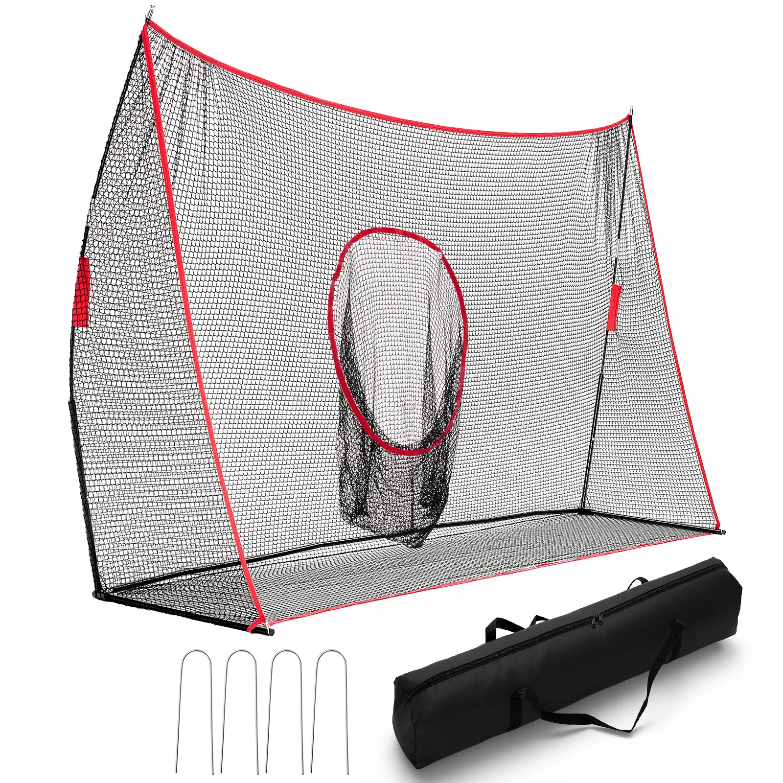 Golf Practice Net with Sturdy Frame - 10x7 ft Ball Training Accessory, Indoor-Outdoor Dual-Use for Backyard Personal Driving Range, Golf Practice Equipment, Golf Training Aids