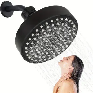 1 High-pressure Adjustable Rotating Shower Head, Durable, Anti Clogging, Easy To Clean, Suitable for Modern Bathroom Use
