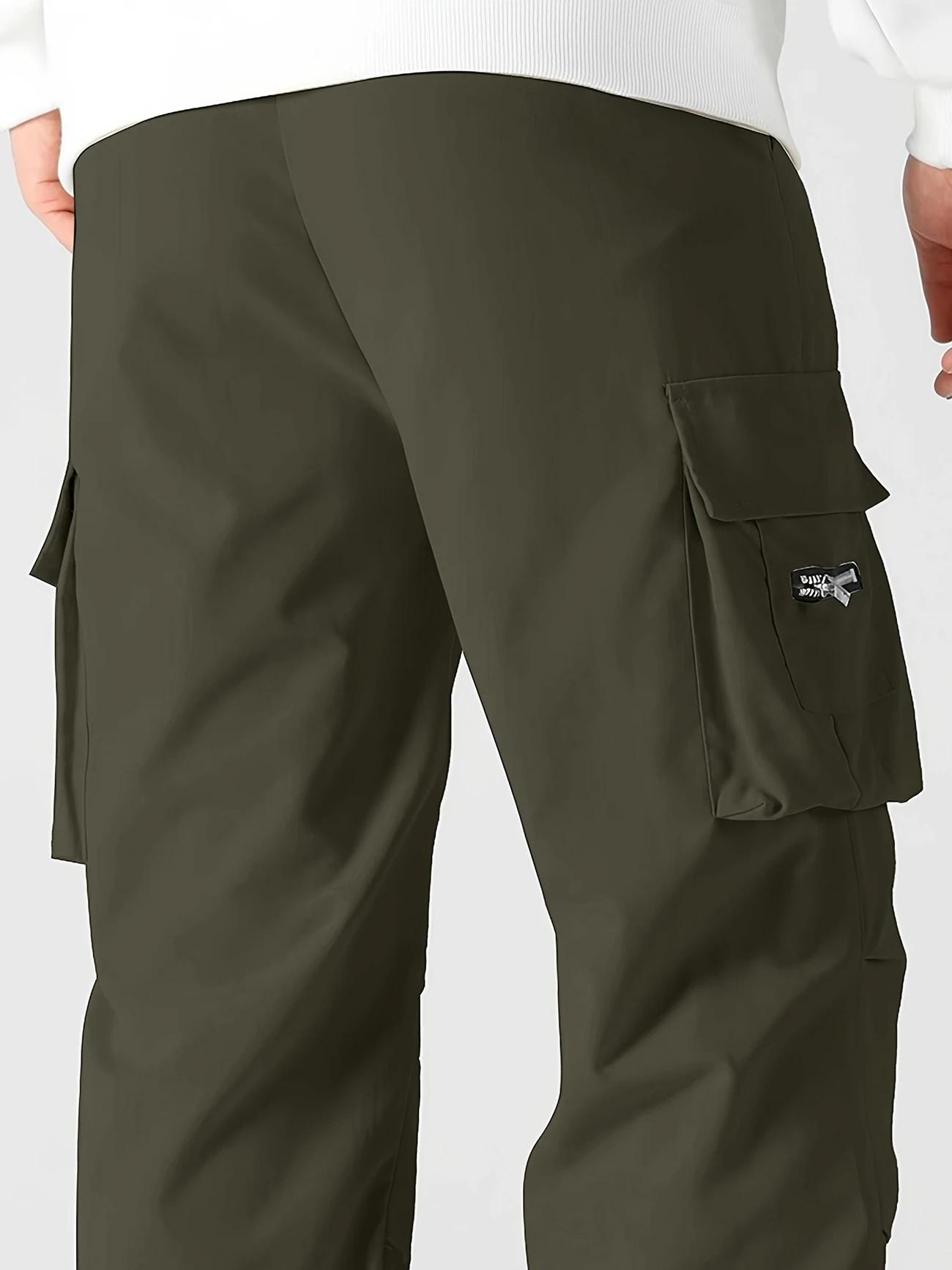 3 Pack Men's Tactical Cargo Pants, Elastic Waistband & Multi-Pocket Design, Perfect for Spring & Summer, Ideal for Outdoor Activities