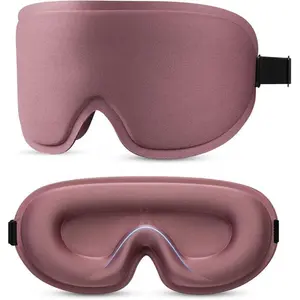 3d Deep Contoured Eye Cover for Sleeping, Adjustable Sleep Mask with Nose Pad Design, Night Mask, Sleeping Mask Strap, Sleep Patches for Eye, Eye Cover Mask for Sleeping, Yoga, Traveling, Portable Eye Mask, Pink, Sleep Aid Products