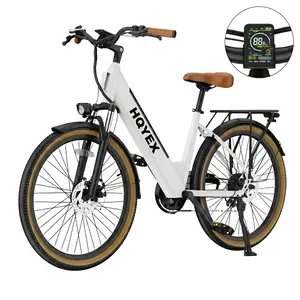 Electric Bike for Adults (HQYEX or AOVOPRO Brand Randomly Delivery), 350W Mountain Electric Bike, Max Speed 22MPH, Range 25–40 Miles, 7-Speed Gear, 5-Level Pedal Assist, 26" Commuter E-Bike