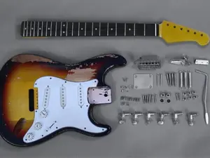 Relic DlY Electric Guitar Kit ST Style Alder Body Engineered Wood Fretboard S-S-S