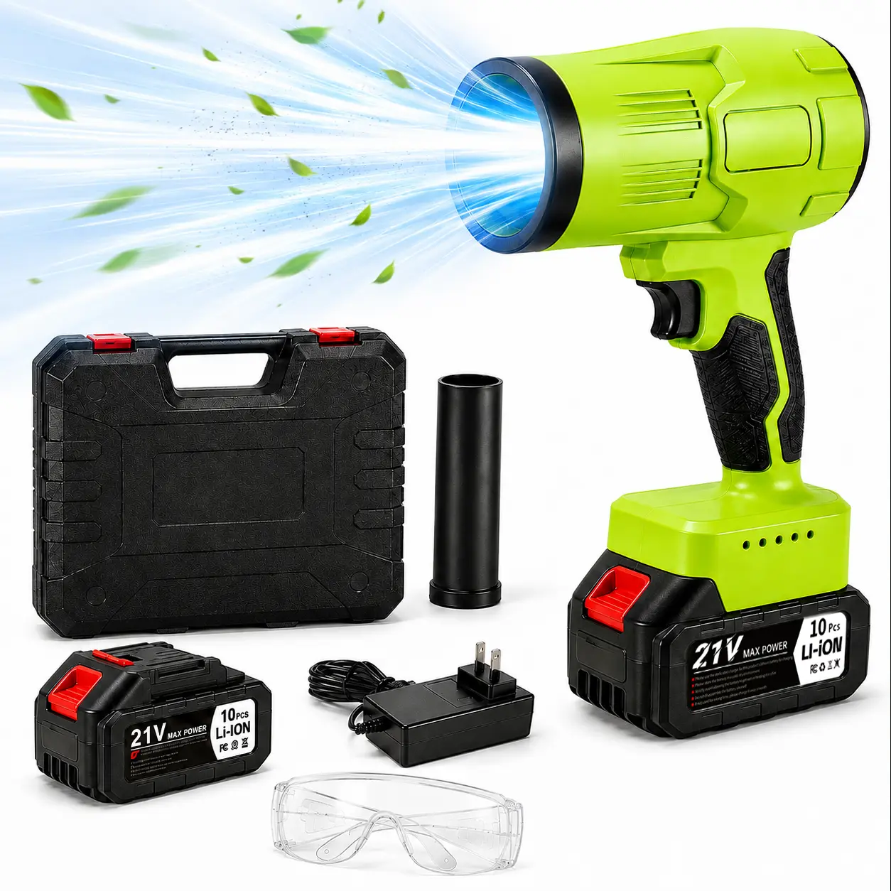 Handheld Brushless Motor Cordless Jet Blower for Car Cleaning & Dust Removal, 21V Power, Yard Cleanup Portable Handheld Blower High Speed Blower Super Power Blower Lithium Battery Blower Super Power Blower Lithium Battery Blower violent turbo fan