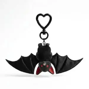 Cute Black Bat Shaped Keychain Pendant, Trendy Animal Charm Ornament, Portable Backpack Bag Hanging Decor Fashion Daily Accessory