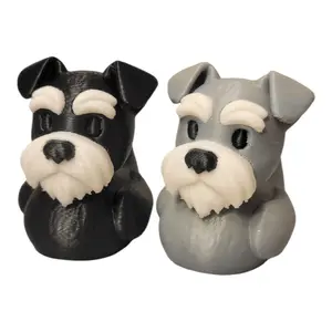 Schnauzer Dog Duck Figure 2.5 Inches Tall 3D Printed from Hard PLA Great for Jeeps and Dog Lovers Collectible Statue Durable & Long Lasting