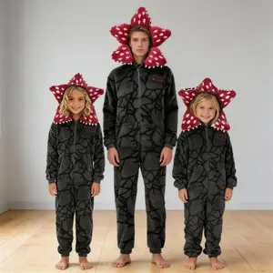 Stranger Things Demogorgon CARNIVOROUS FLOWER Family Onesies👨👩👧👧 Spooky cozy PJs that look like a killer carnivorous flower-viral family fit you NEED!Grab 'em before they’re GONE🔥"