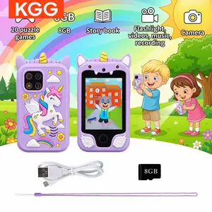 KGG Kids Learning Phone with 8GB Memory Card, Dual Cameras, Stories, Video, Music, Calculator, 12 Habit Trackers & 20 Educational Games. Multifunctional Educational Toy for Boys & Girls.
