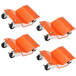 Car Wheel Dolly, 6000 LBS Capacity Car Dolly Set of 4, Wheel Dollies with Security Lock for Moving Vehicles