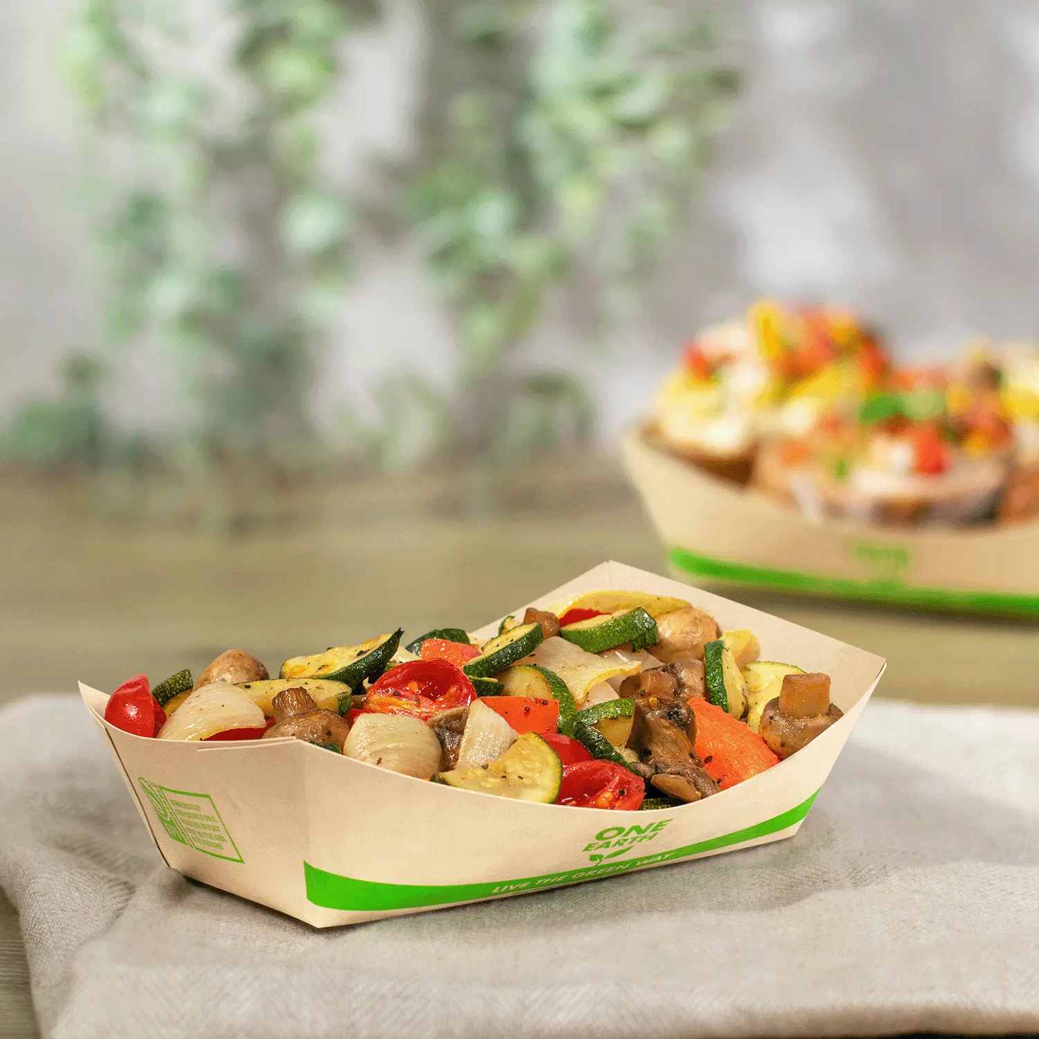Karat Earth 2.5 lb Bamboo Natural Food Tray, Generic Print - 500 pcs Karat Earth 2.5 lb Bamboo Natural Food Tray, Generic Print - 500 pcs