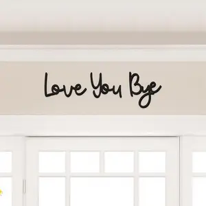Love You Bye Wood Sign Home Decor Boho Decor Wall Decor Express Love and Your Family Lovers Wall Art Gift Hallway Entryway Door Hanging Ornaments
