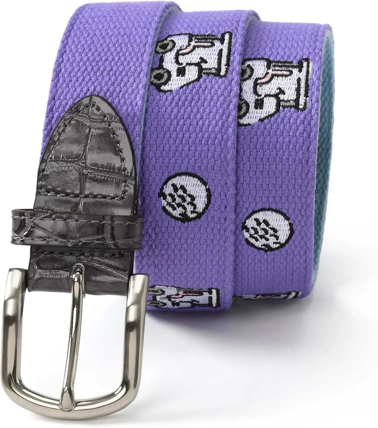 Purple Belt With Golf Cart Embroidery