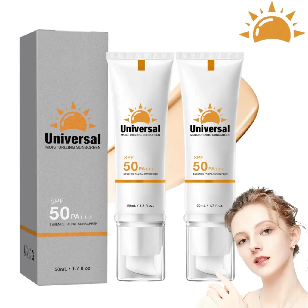 Sunscreen Lotion SPF 50, Hydrating Daily Body Care with Strong UV Protection for All Skin Types, For Women and Men
