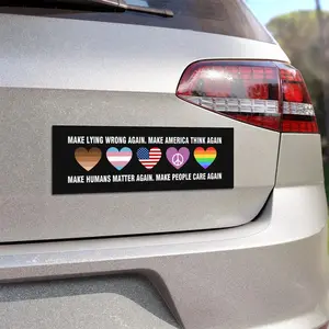 Make Lying Wrong Again Magnet, Human Rights Bumper Stickers, Activist Magnets, Anti Racism Decal, Democracy Car Magnet, Protest Car Decal