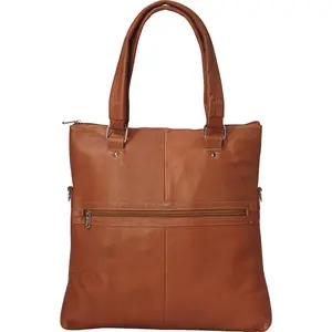 360 Stand Large Full Grain Leather Bucket Tote Bag, Model 3144, with Detachable Design, Magnetic Snap Closure, and Multiple Pockets, Casual Commuter Bag