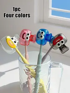Cute Eye Design Toothbrush Holder, Portable Toothbrush Case, Travel Toothbrush Storage Box, Dustproof Toothbrush Protector Cover