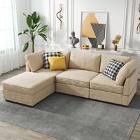 Beige, 4 Seats, L-Shaped