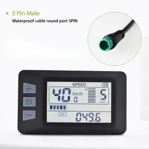 P3h 5pin Electric Bicycle LCD Display Counter, Waterproof Wired Connection, Uart 2 Protocol, Ebike Display Accessory