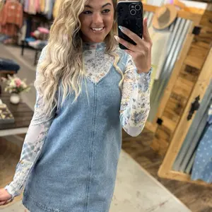 Blue coquette mesh undershirt
