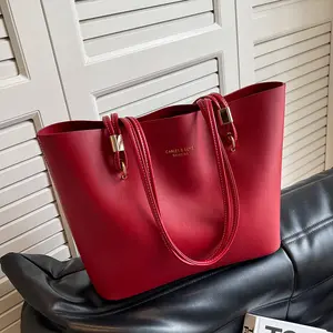 Red Women's Bag, 2026 New Stylish Minimalist Tote Bag, Large Capacity Shoulder Commuter Bag, Bridesmaid Bag, Perfect Gift for Mom and Friends