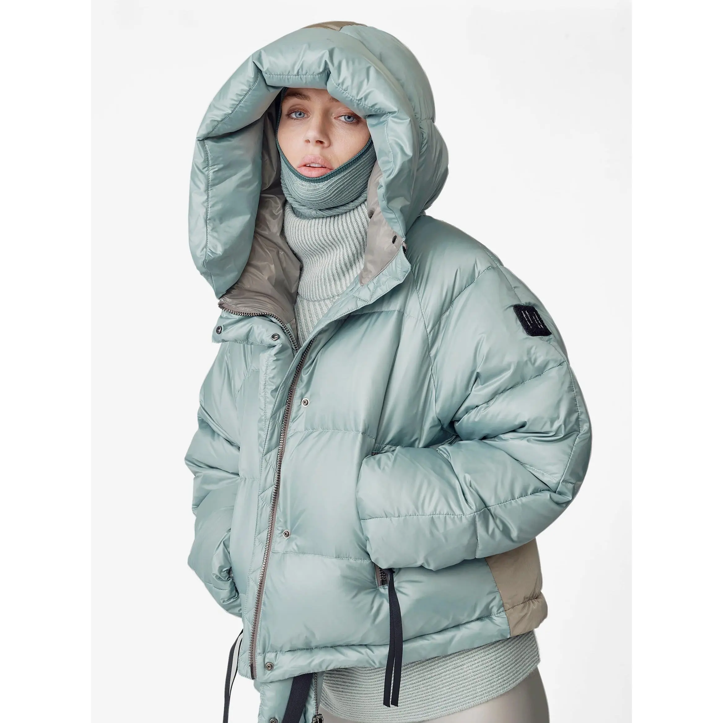 Short Down Puffer - Slate Gray