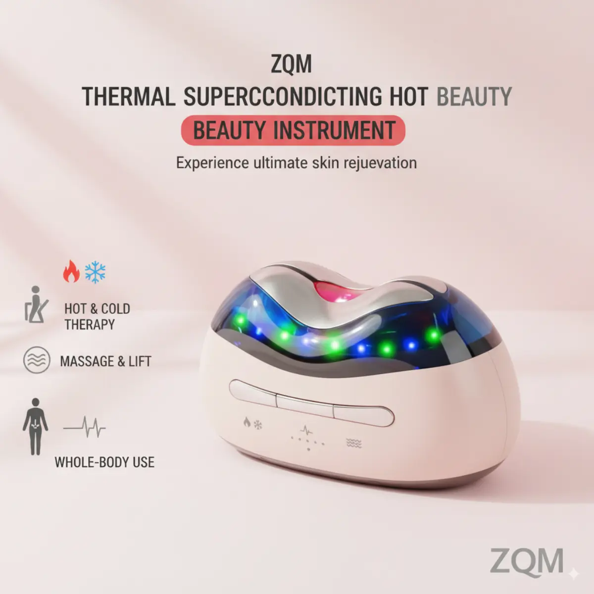 Compact Hot-Cold Superconducting Beauty Instrument - Multifunctional Massage Device, Neck Shoulder Relaxer, Lymphatic Drainage Tool, Full Body Massage Accessory (Ideal Gift for Adults), Electronic Massager Massage Devices