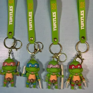 Fashion ninja turtle keychains all 4