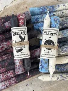 Mystic Madness Intention Candles – Chakra Healing & Manifestation Rituals Decor Ornaments -  customized  candles