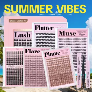Hot Style Collection | Kisslily  Fairy, Flare, Plume, Muse,Flutter,Lush | Upgrade 2.0 Lashes With Ultra Dense, Waterproof, Long-Lasting Lashes | Beginner-Friendly DIY Lashes | Trendy & Must-Have Clusters #Summervibes